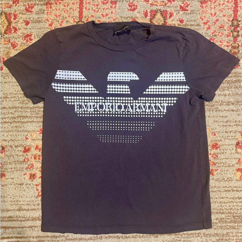 Emporio Armani Youth Boys Navy Tee with Logo